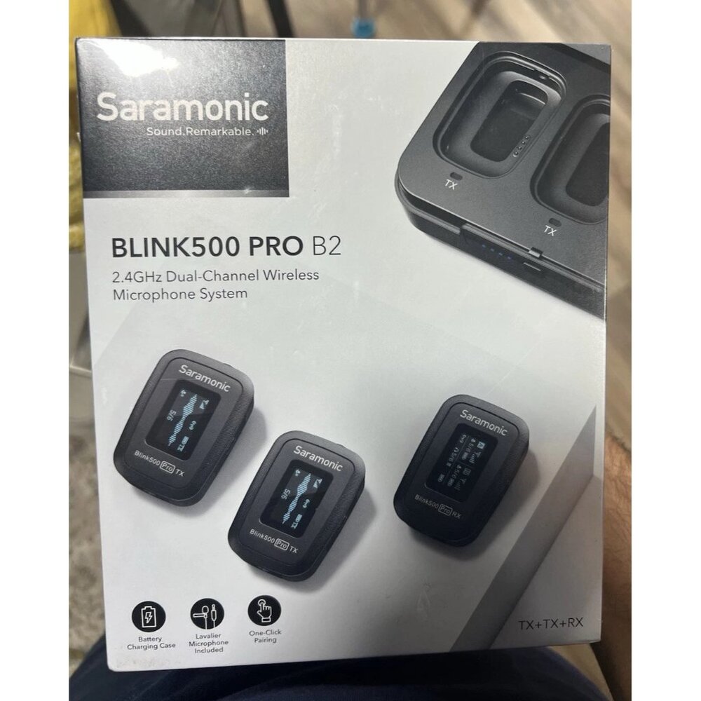 New Saramonic Blink500 Pro B2 Dual-Channel Stereo Wireless Microphone. TX+TX+RX
